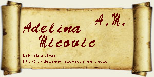 Adelina Mićović vizit kartica